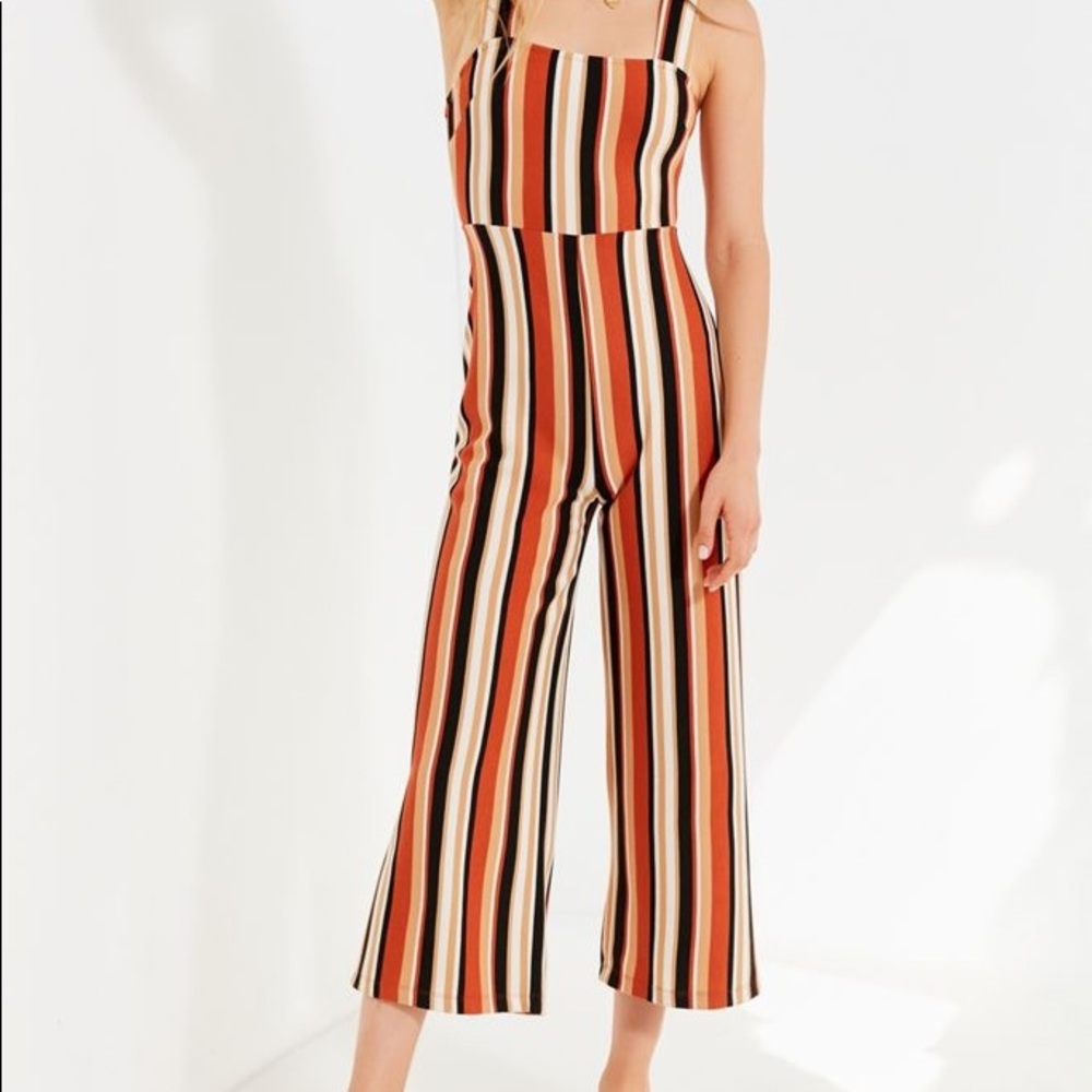 Urban outfitters striped jumpsuit